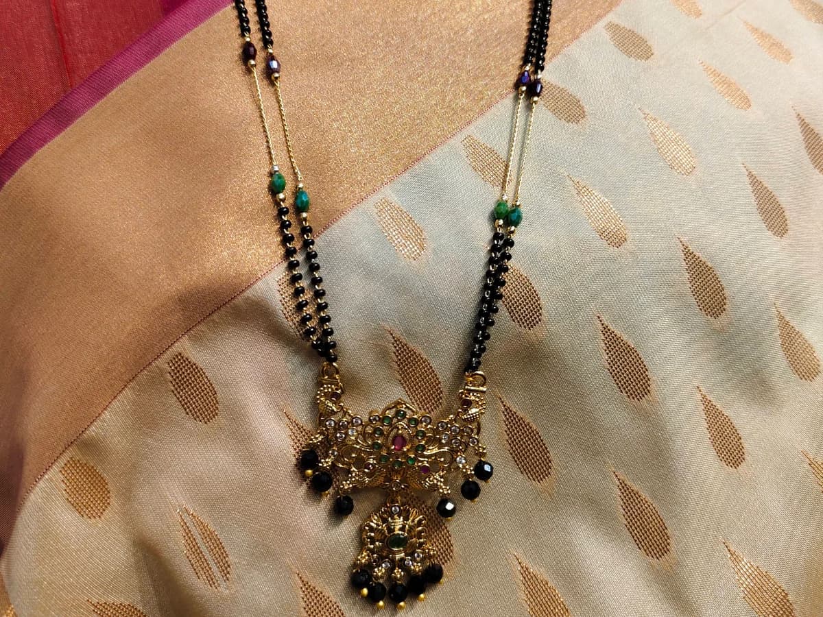 Mangalsutra with Black Beads